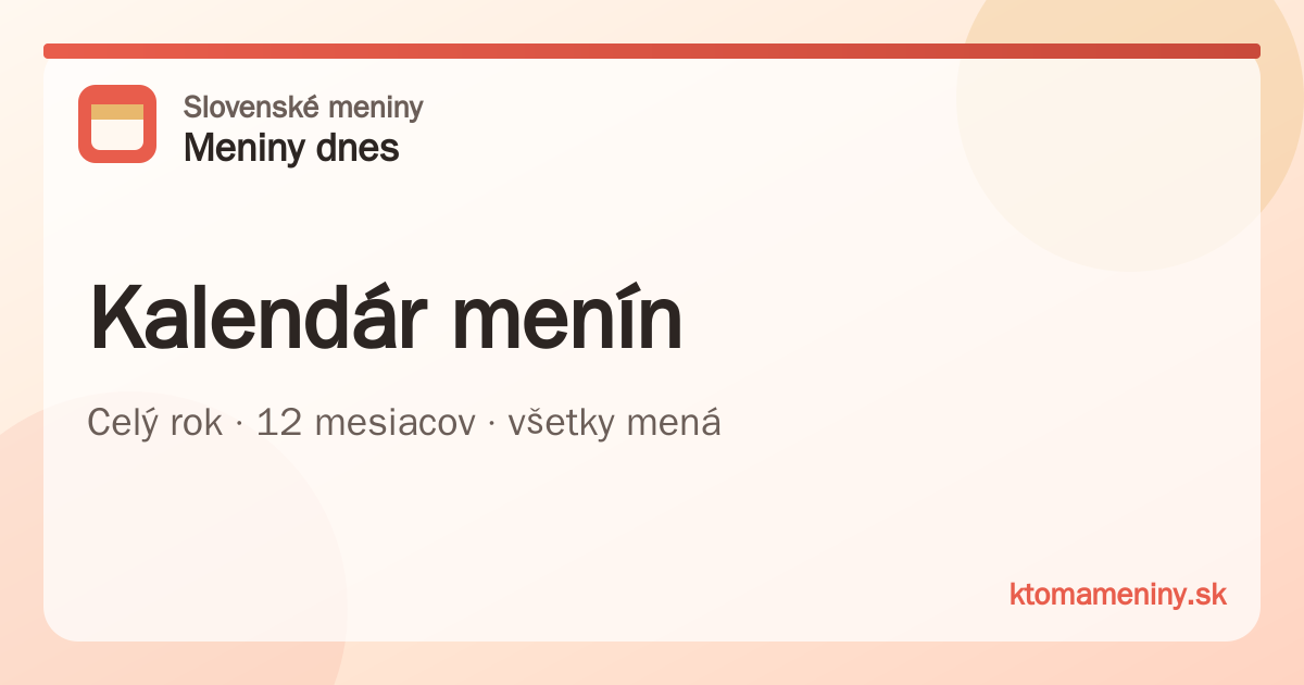 Kalendár menín — infografika