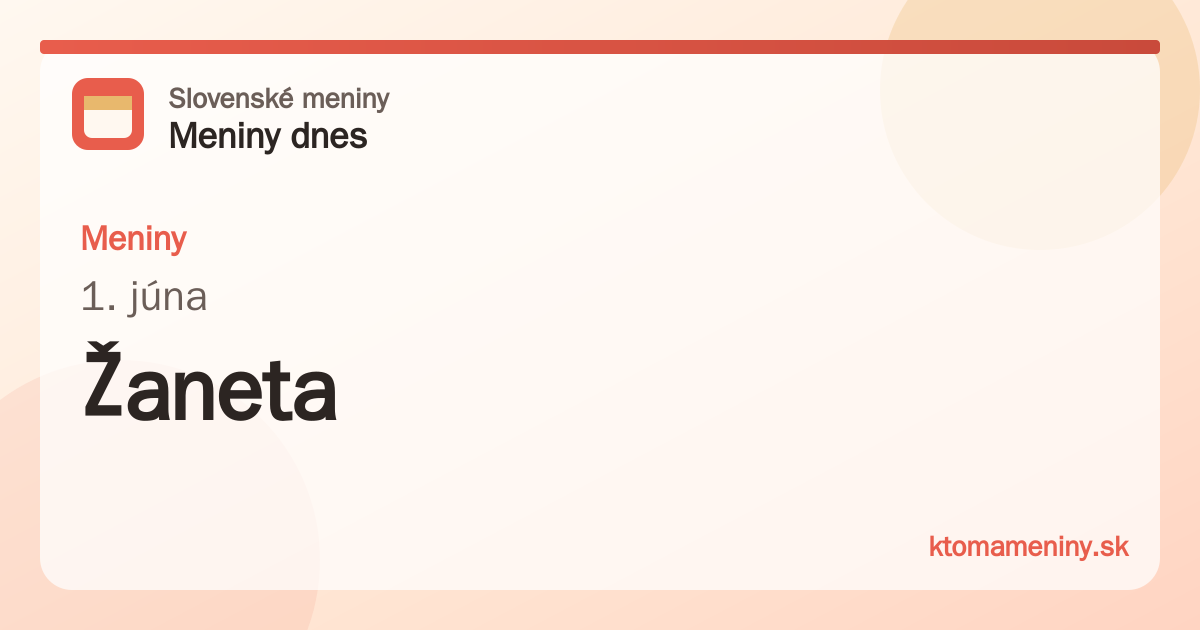 Meniny 1. júna: Žaneta