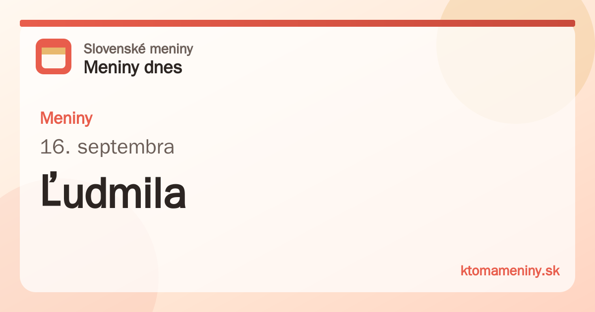 Meniny 16. septembra: Ľudmila